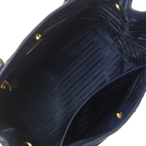 Prada Handbag Tessuto Soft Calf Leather Black - Picture 3 of 3